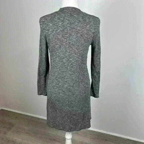 Madewell Grey & White Mock Neck Long Sleeve Dress Size M - Picture 4 of 10